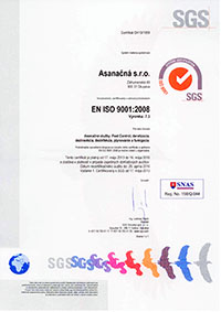 ISO certifikát - SGS